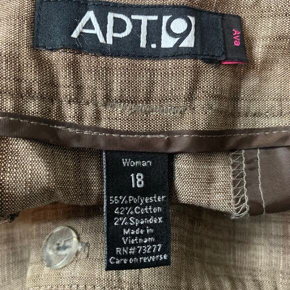 Apt 9 Size 18 Ava Brown Capri Pants - Picture 5 of 5